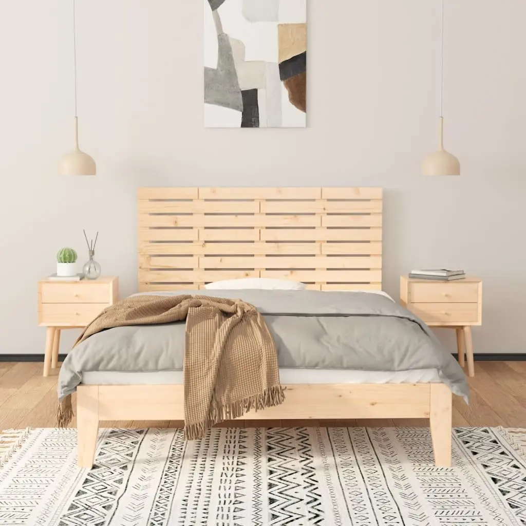 Wall Headboard Bedroom 141 cm Solid Wood Pine Brown