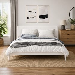 Wall-mounted Bedside Shelves 2 pcs White Solid Pine Wood Storage Display