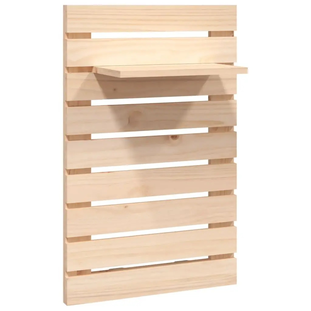 Wall-mounted Bedside Shelves 2 pcs Solid Wood Pine Brown Bedroom Storage
