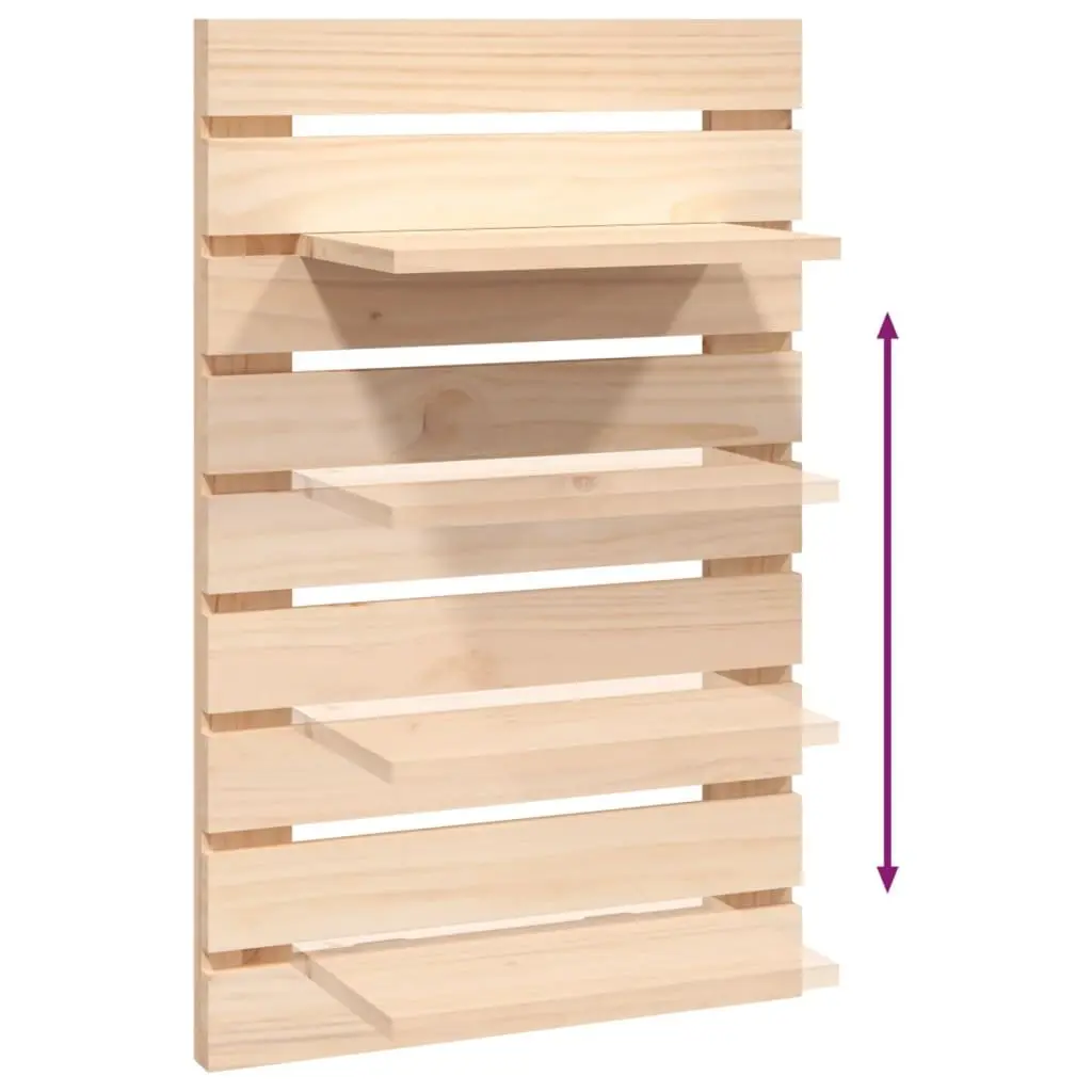 Wall-mounted Bedside Shelves 2 pcs Solid Wood Pine Brown Bedroom Storage