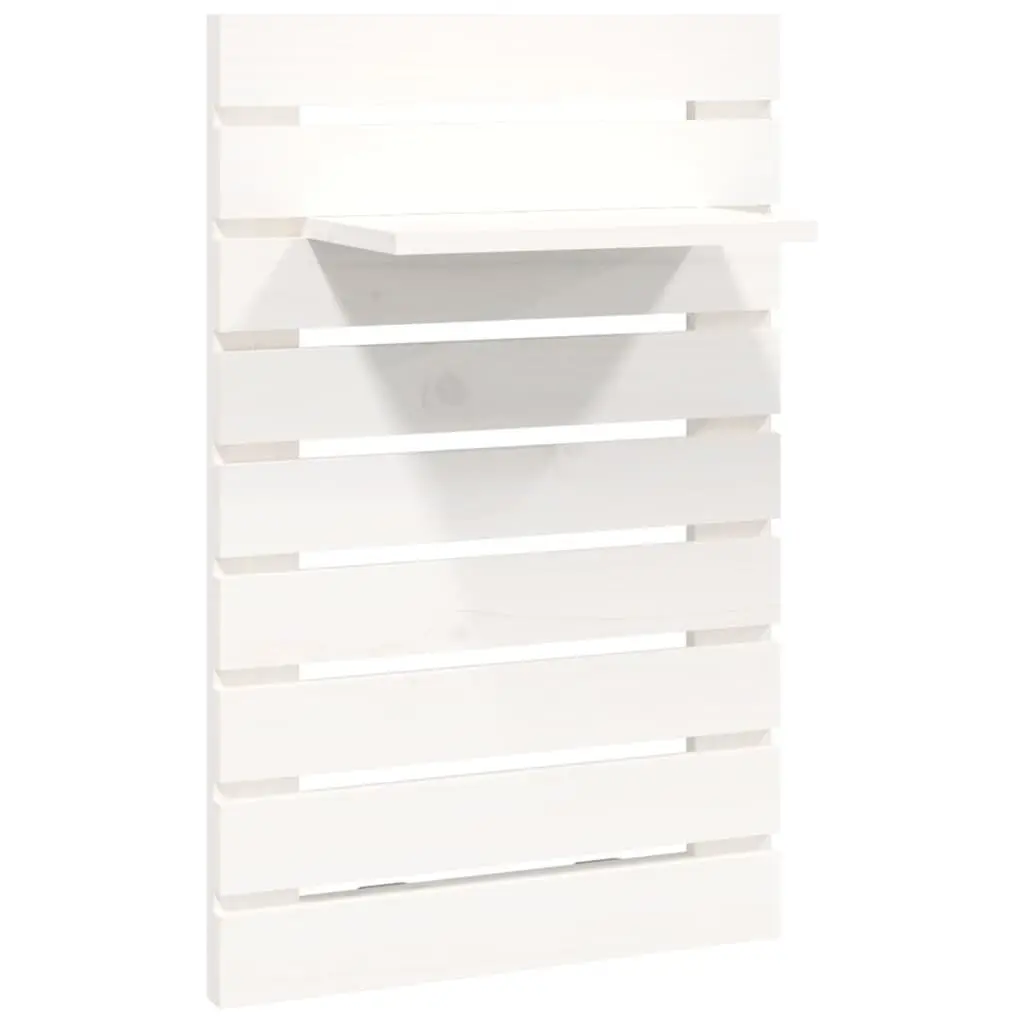 Wall-mounted Shelves for Bedroom or Living Space 2 Piece White Solid Pine Wood Storage Display