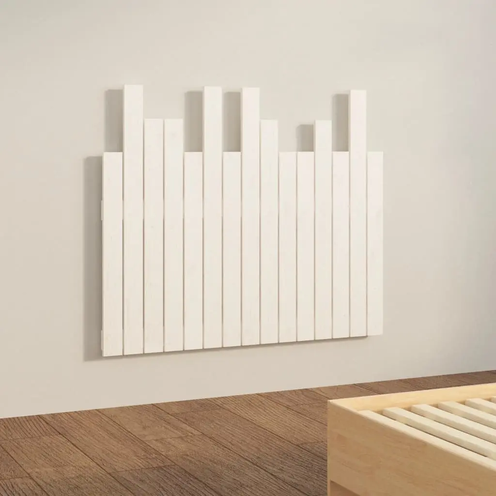Wall Mounted Headboard 95.5cm White Solid Wood Pine Bedroom Bed Head Panel