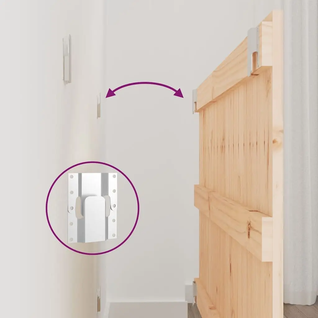 95.5 cm Wall-Mounted Headboard of Solid Pine Wood