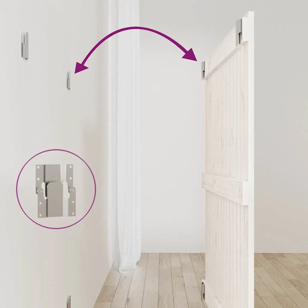 Wall Headboard White 95.5cm Solid Pine Wood Bedroom Furniture Mount