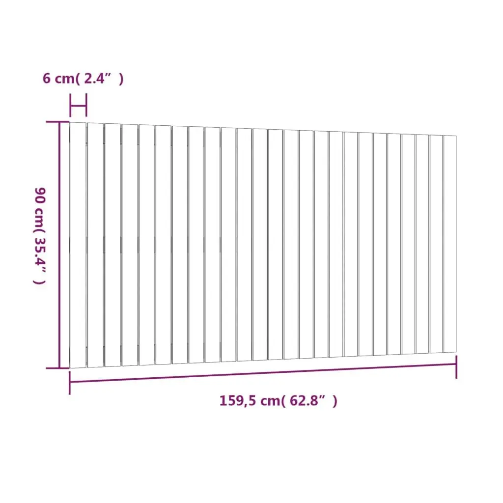 159.5cm Pine Wall Headboard for Beds