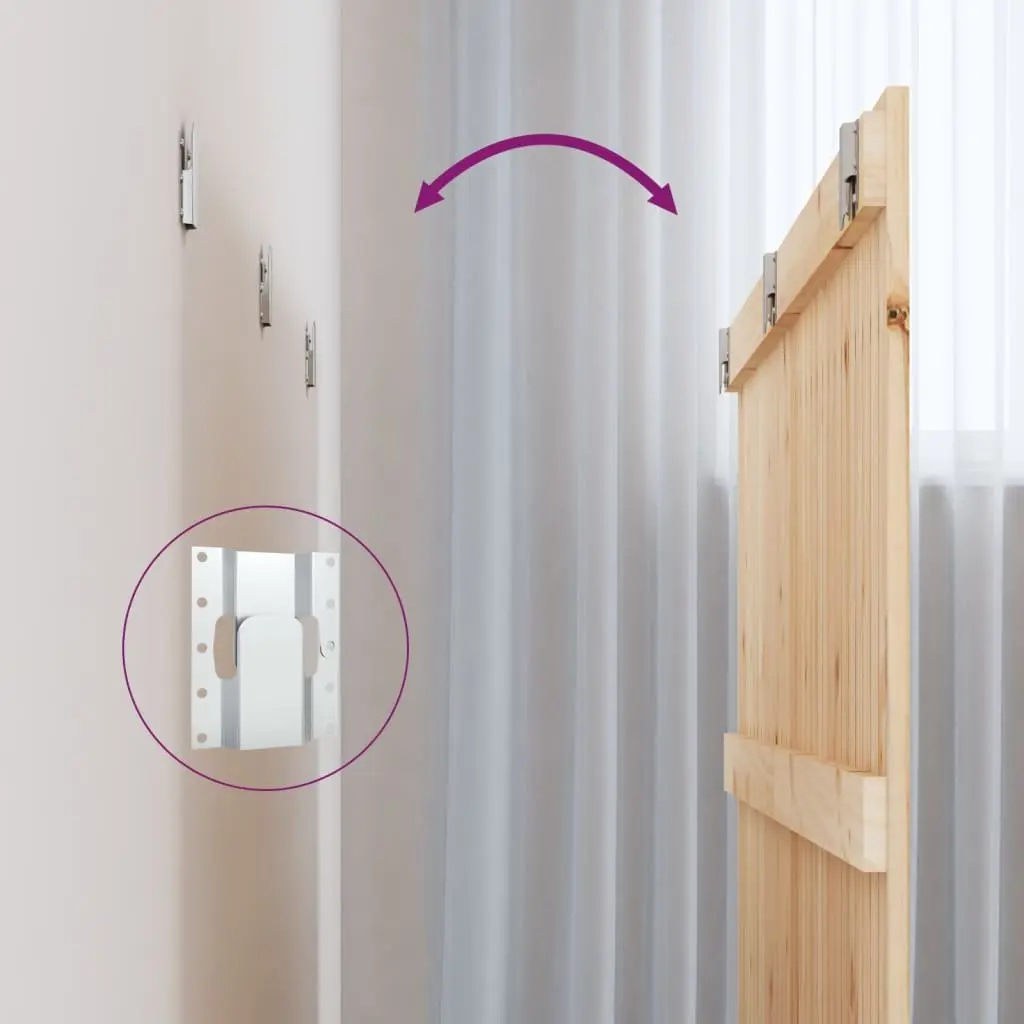 Wall Headboard 185cm Solid Pine Wood Bedroom Bed Mount Brown