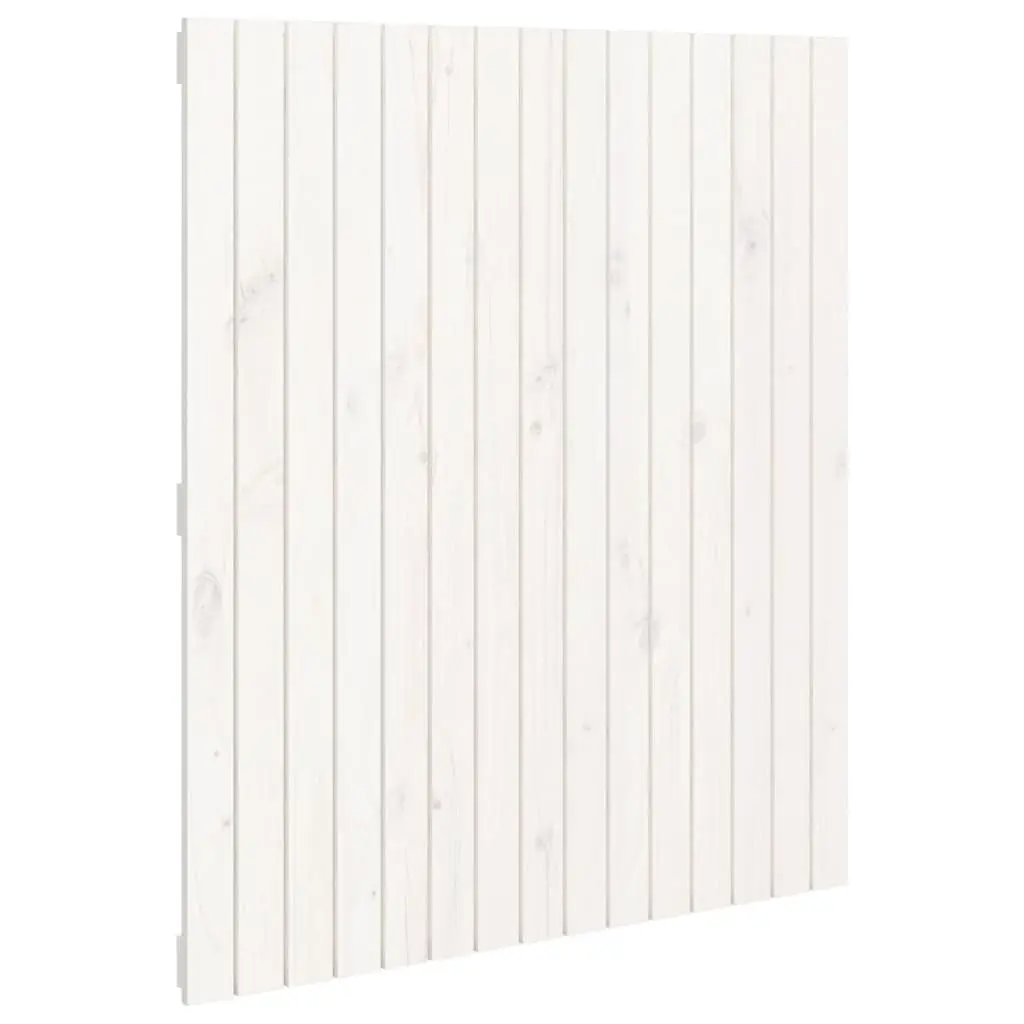 Wall Mounted Headboard Bedroom 95.5cm White Solid Pine Wood