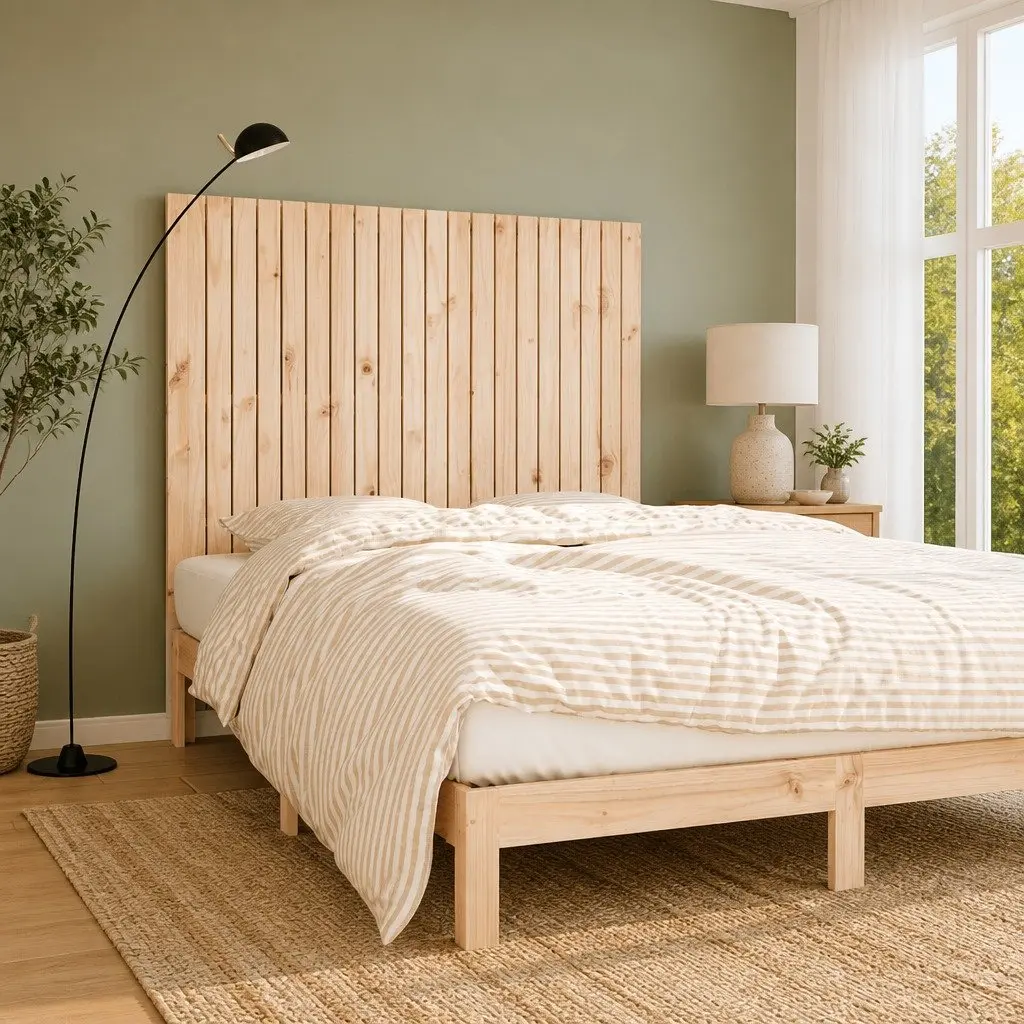 Wall Headboard Bedroom 140 cm Solid Pine Wood Back Support