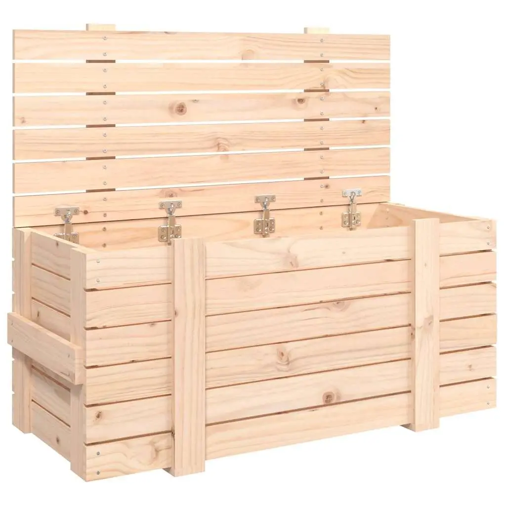 Wooden Storage Box for Home Organisation 91x40.5x42cm Brown Solid Pine