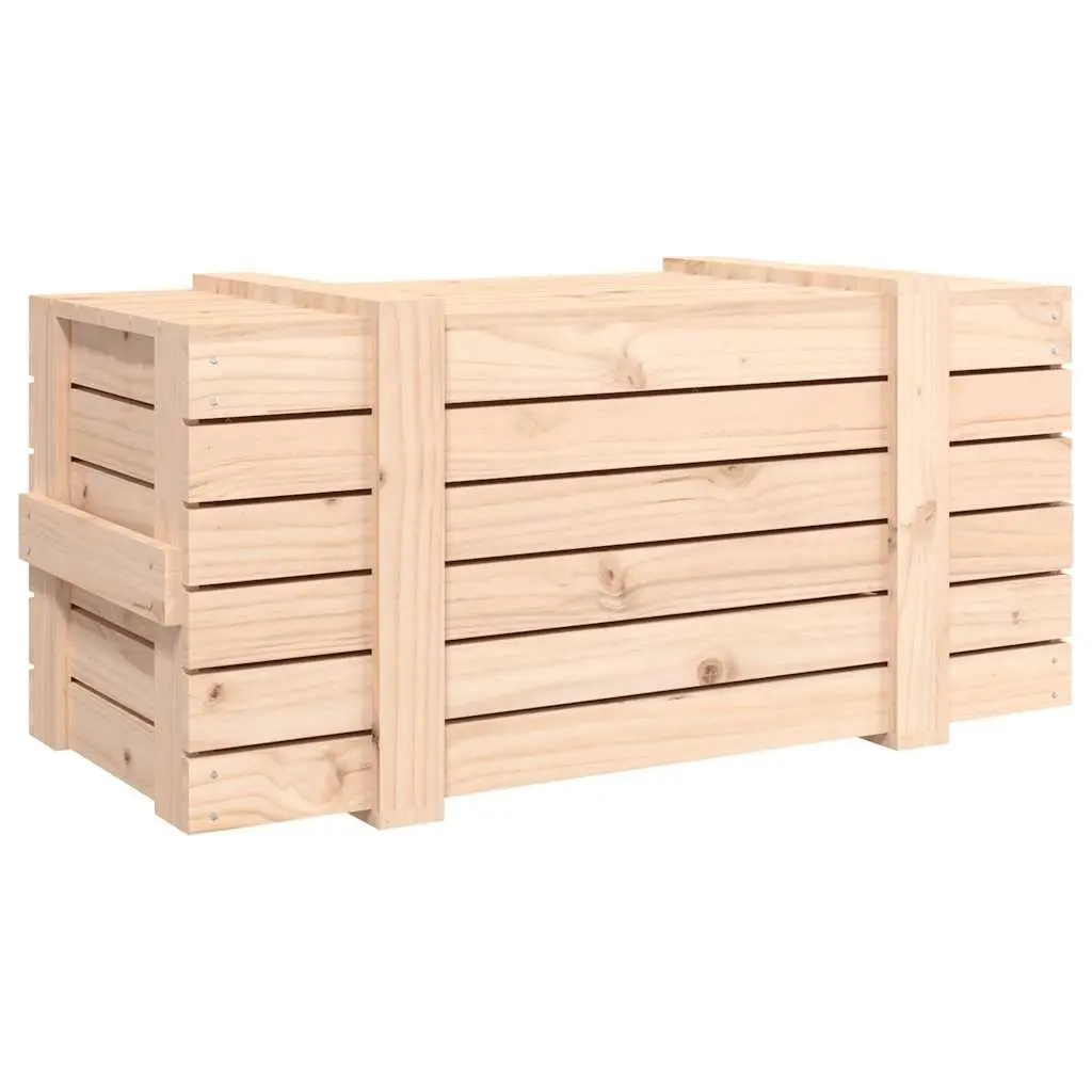 Wooden Storage Box for Home Organisation 91x40.5x42cm Brown Solid Pine