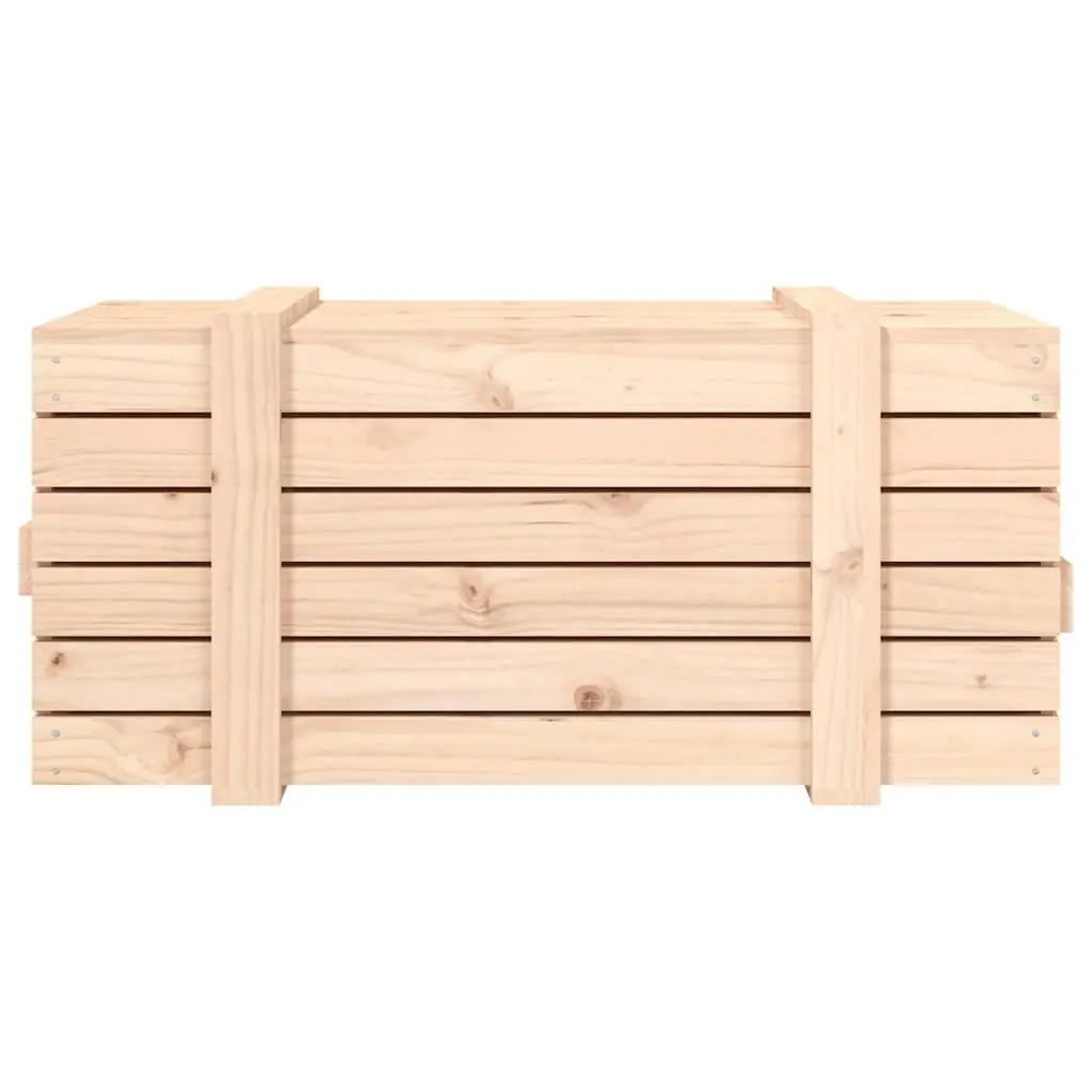 Wooden Storage Box for Home Organisation 91x40.5x42cm Brown Solid Pine