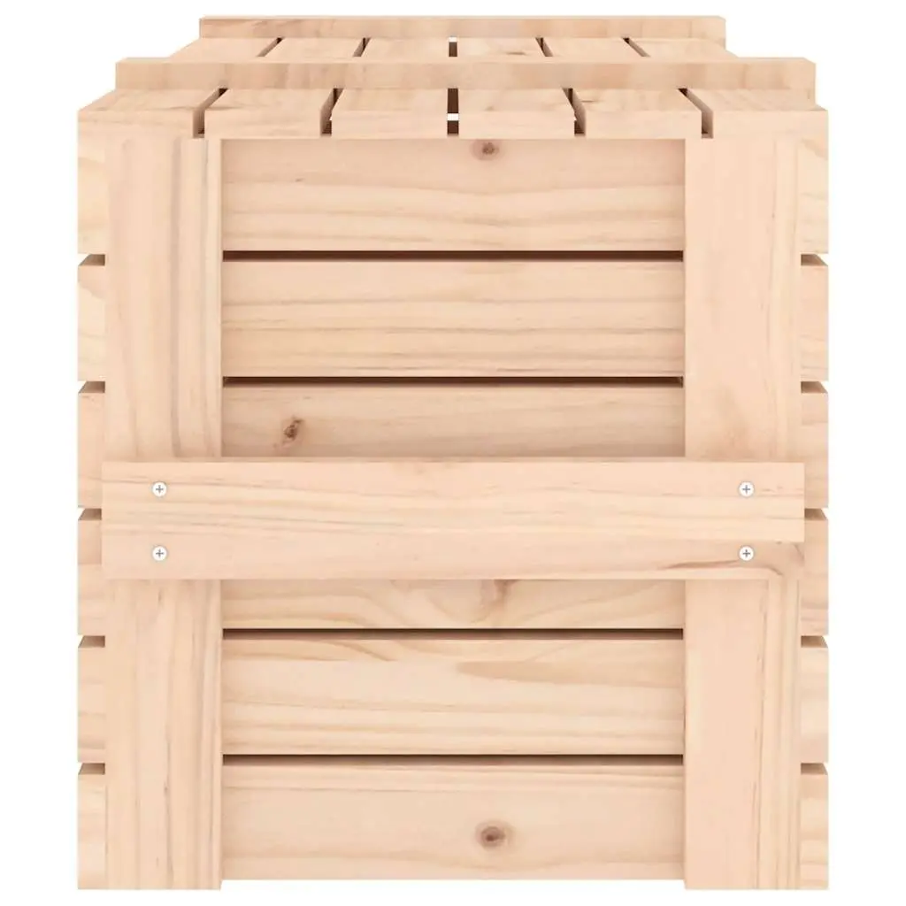 Wooden Storage Box for Home Organisation 91x40.5x42cm Brown Solid Pine
