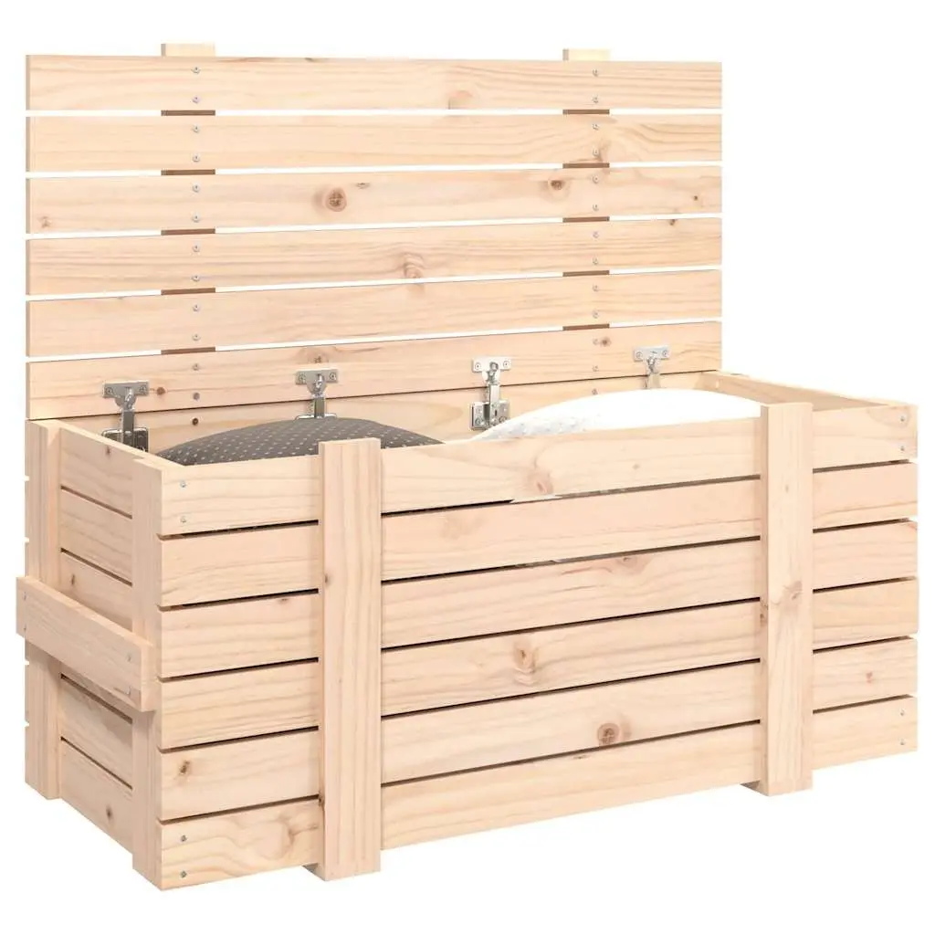 Wooden Storage Box for Home Organisation 91x40.5x42cm Brown Solid Pine