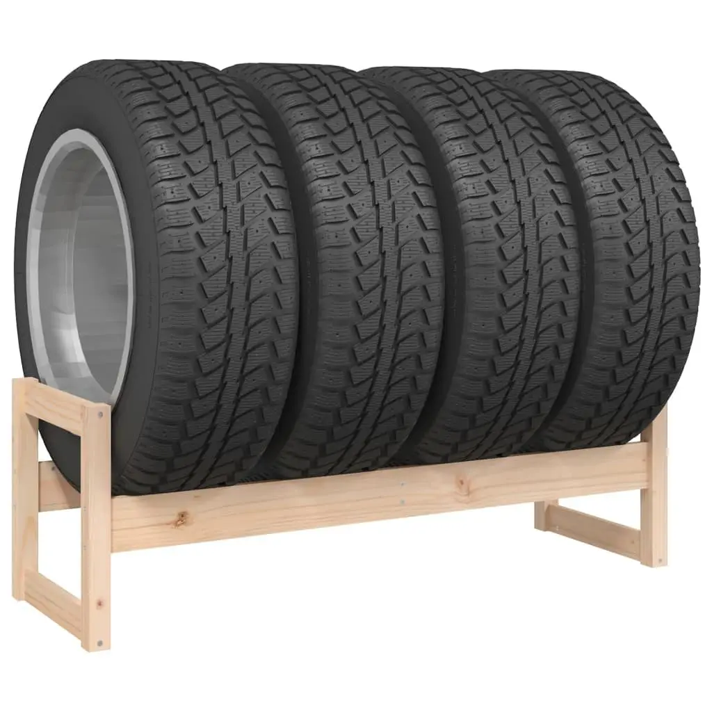 Tire Rack Storage Shelf Garage Workshop Solid Wood 120x40x40cm