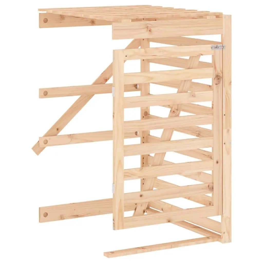 Wheelie Bin Storage Extension in Solid Pine