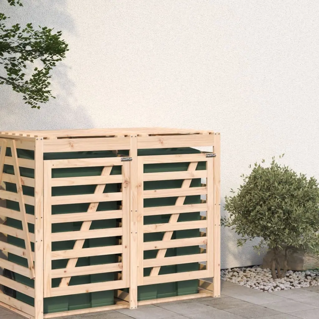 Wheelie Bin Storage Extension in Solid Pine
