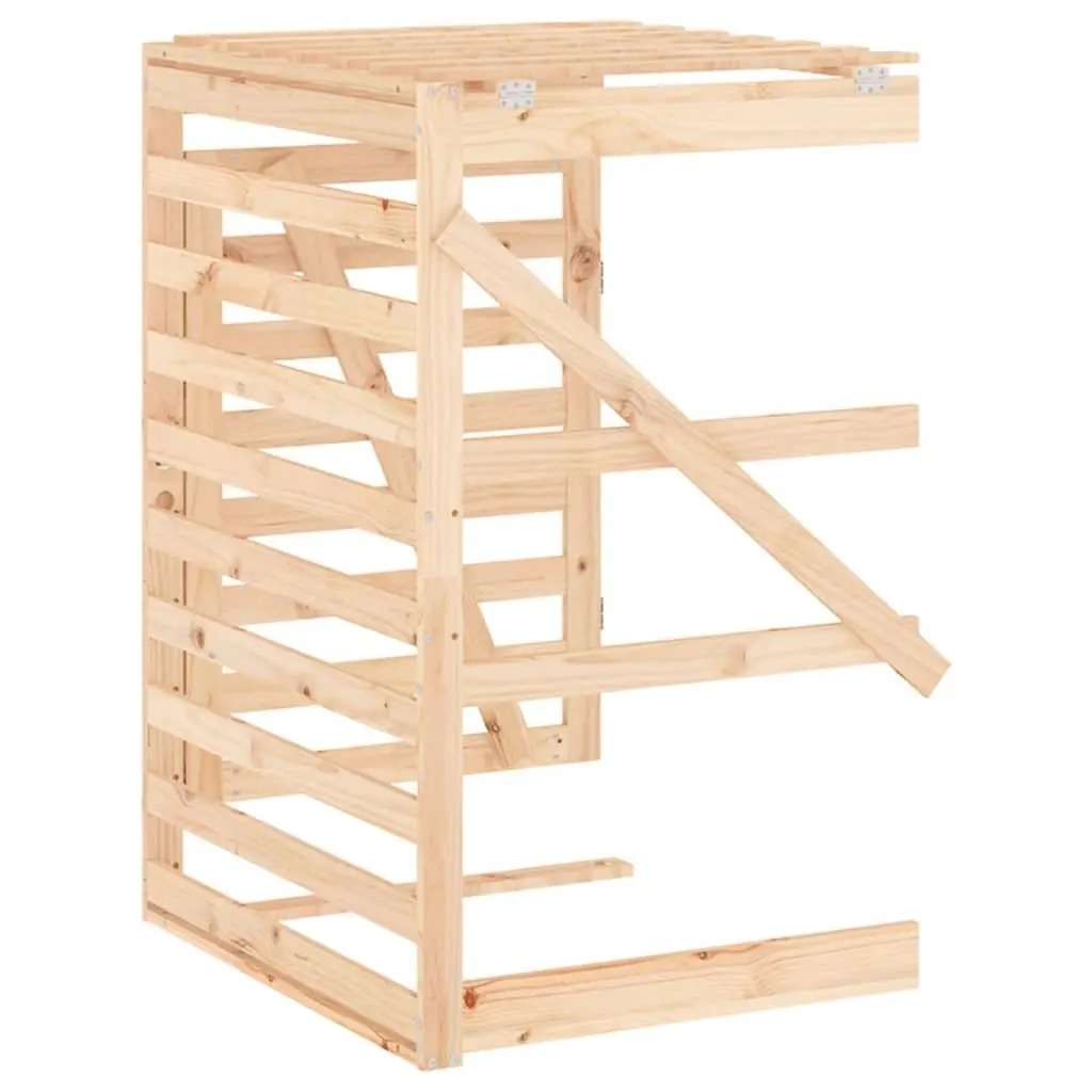 Wheelie Bin Storage Extension in Solid Pine