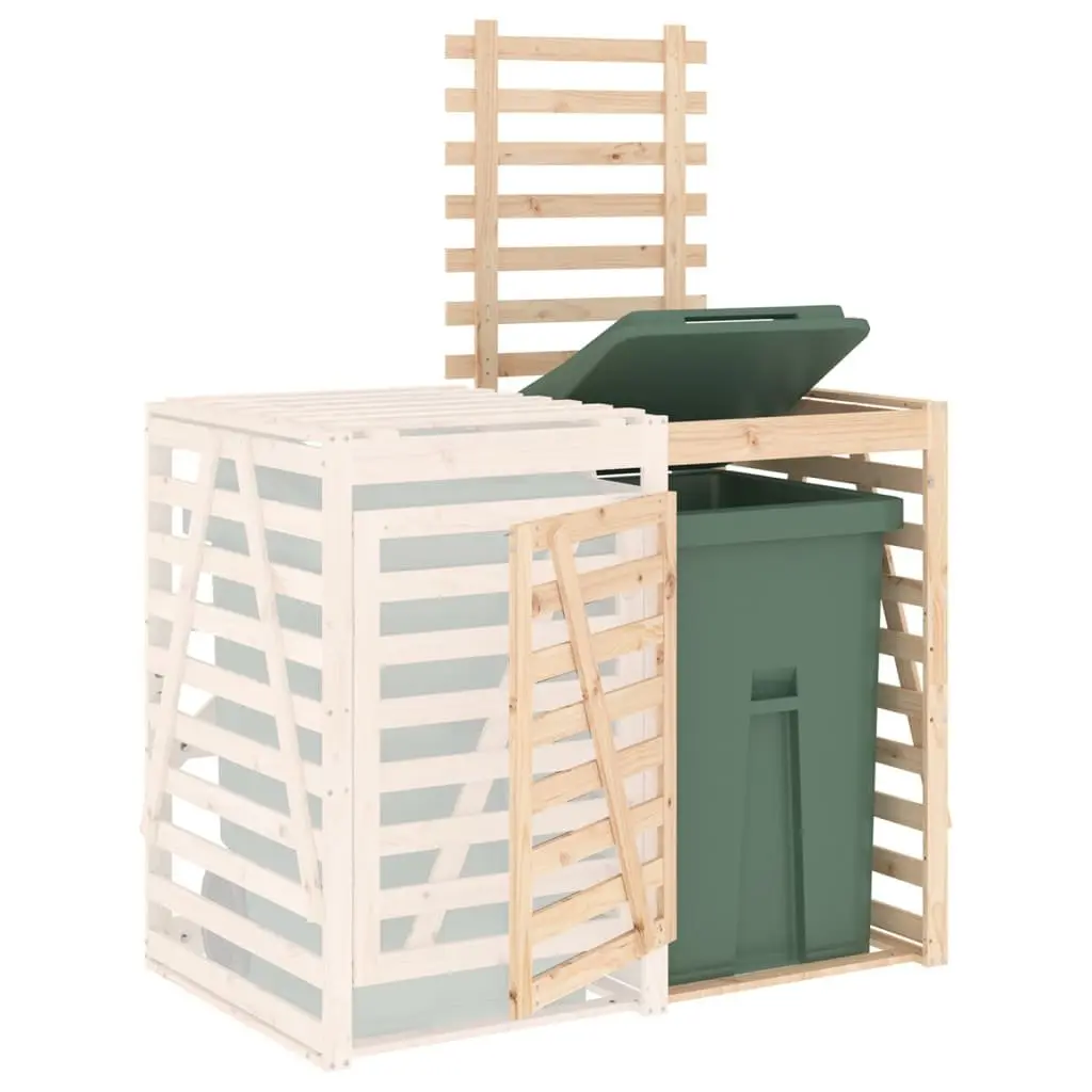 Wheelie Bin Storage Extension in Solid Pine