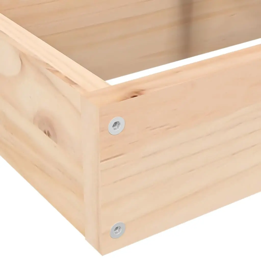Garden Planter L-Shaped 4-Tier Wooden Flower Plant Box Outdoor Patio Deck