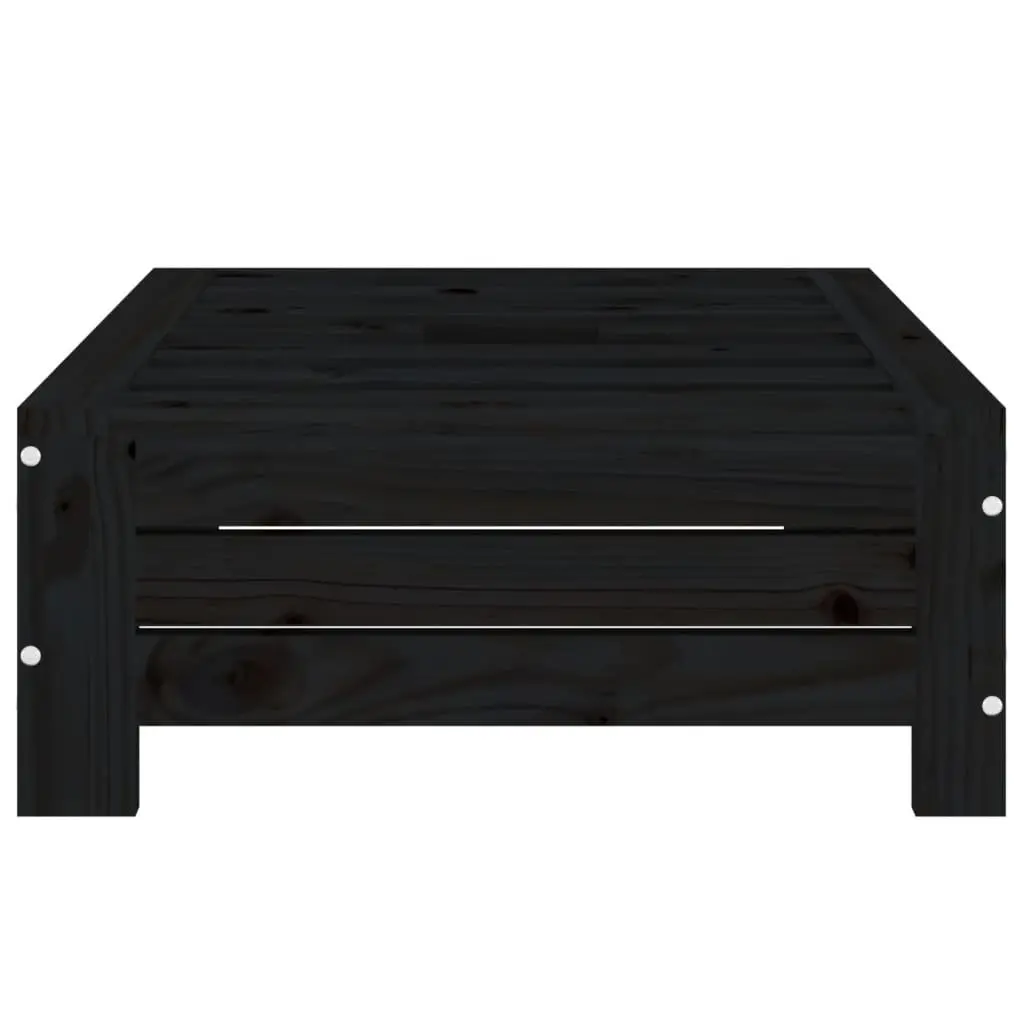 Wooden Parasol Base Cover Outdoor Umbrella Stand Side Table Black Solid Pine