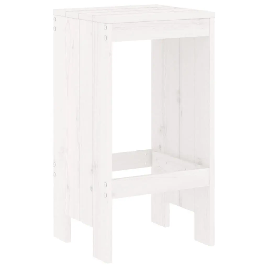 Bar Stools Outdoor 40x36x75 cm Solid Pine Wood 2 pcs White