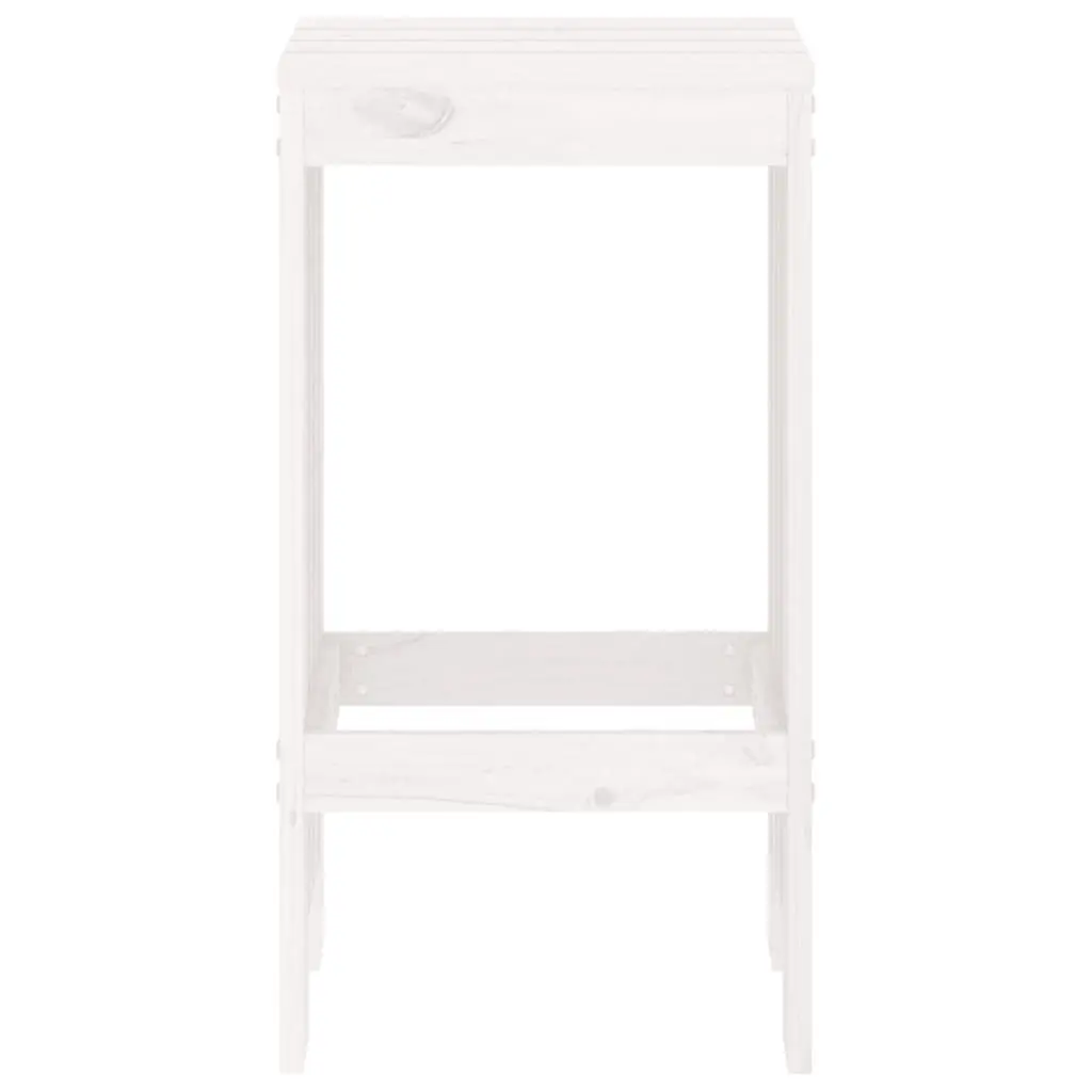 Bar Stools Outdoor 40x36x75 cm Solid Pine Wood 2 pcs White