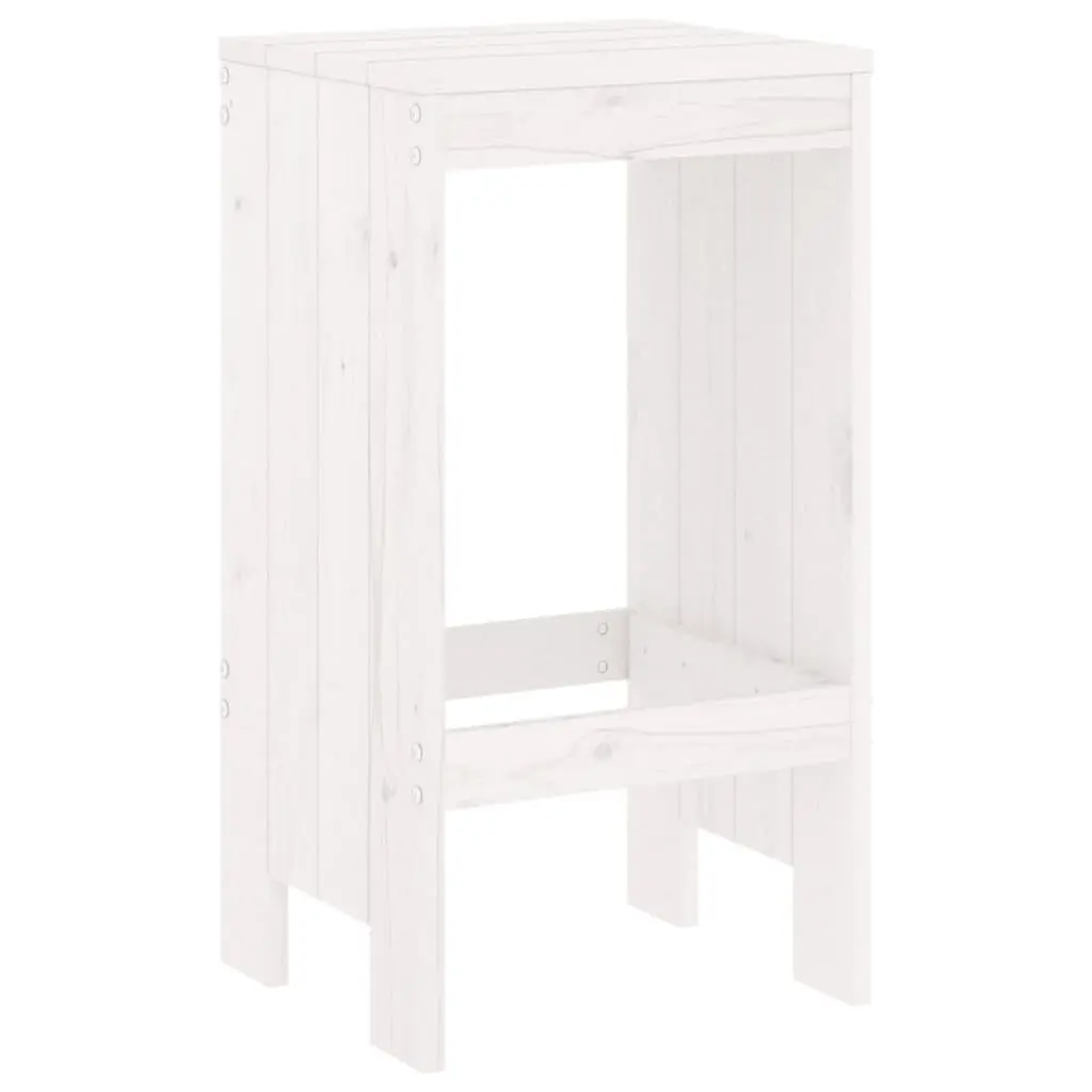 Bar Stools Outdoor 40x36x75 cm Solid Pine Wood 2 pcs White