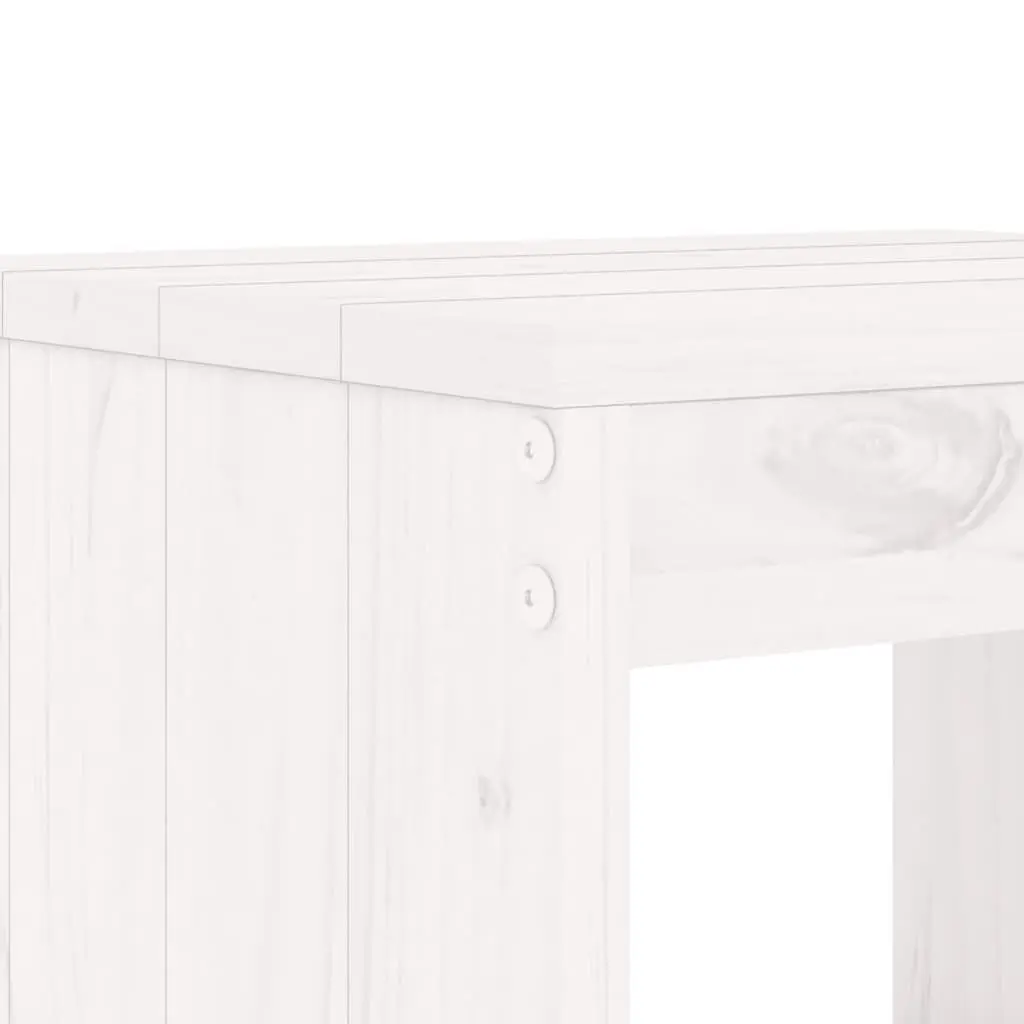 Bar Stools Outdoor 40x36x75 cm Solid Pine Wood 2 pcs White