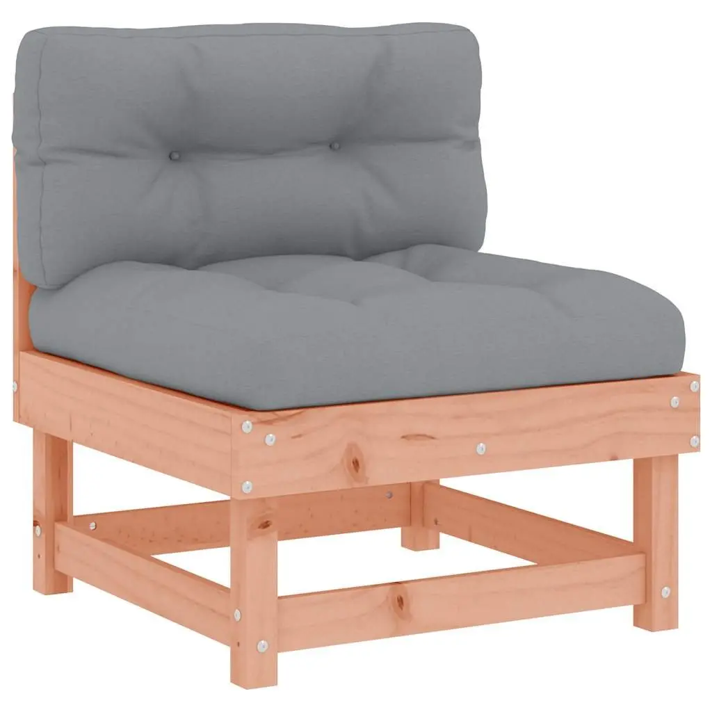 Outdoor Middle Sofa with Cushions Solid Wood Modular Garden Patio Seating