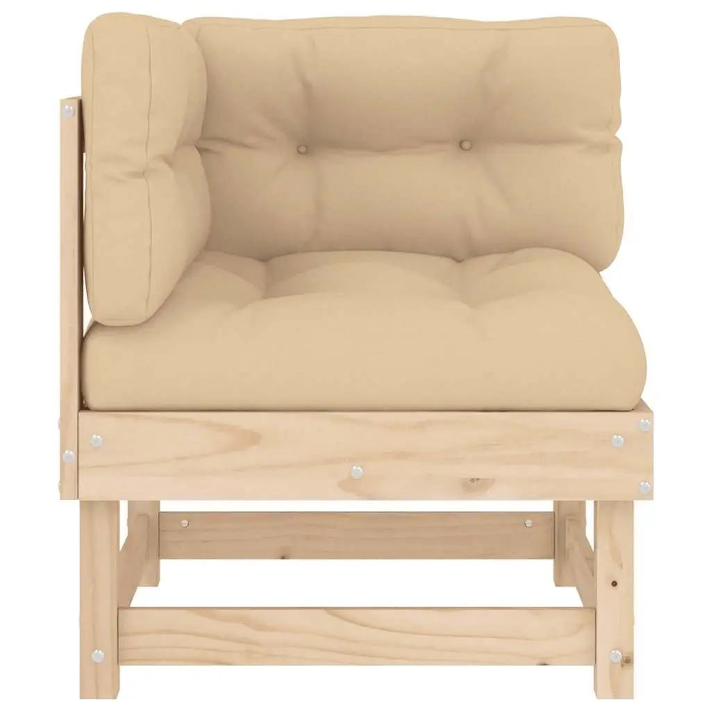 Corner Sectional Sofa with Cushions for Outdoor Garden Patio 2 Piece