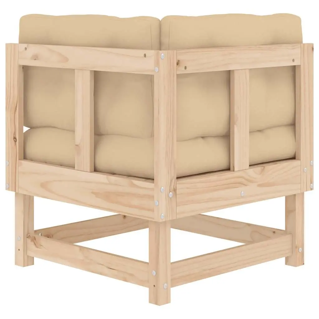 Corner Sectional Sofa with Cushions for Outdoor Garden Patio 2 Piece