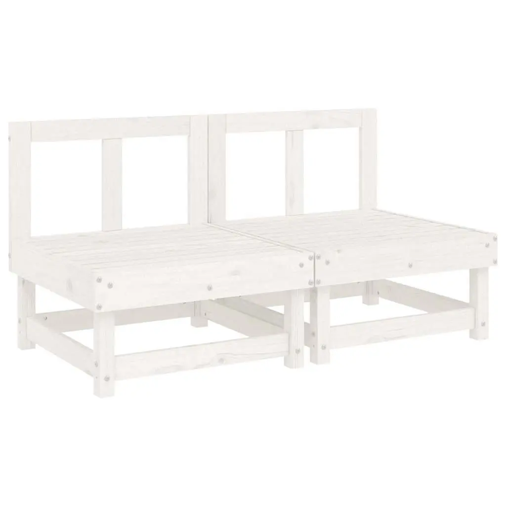 Outdoor Sectional Middle Sofas, 2 pcs