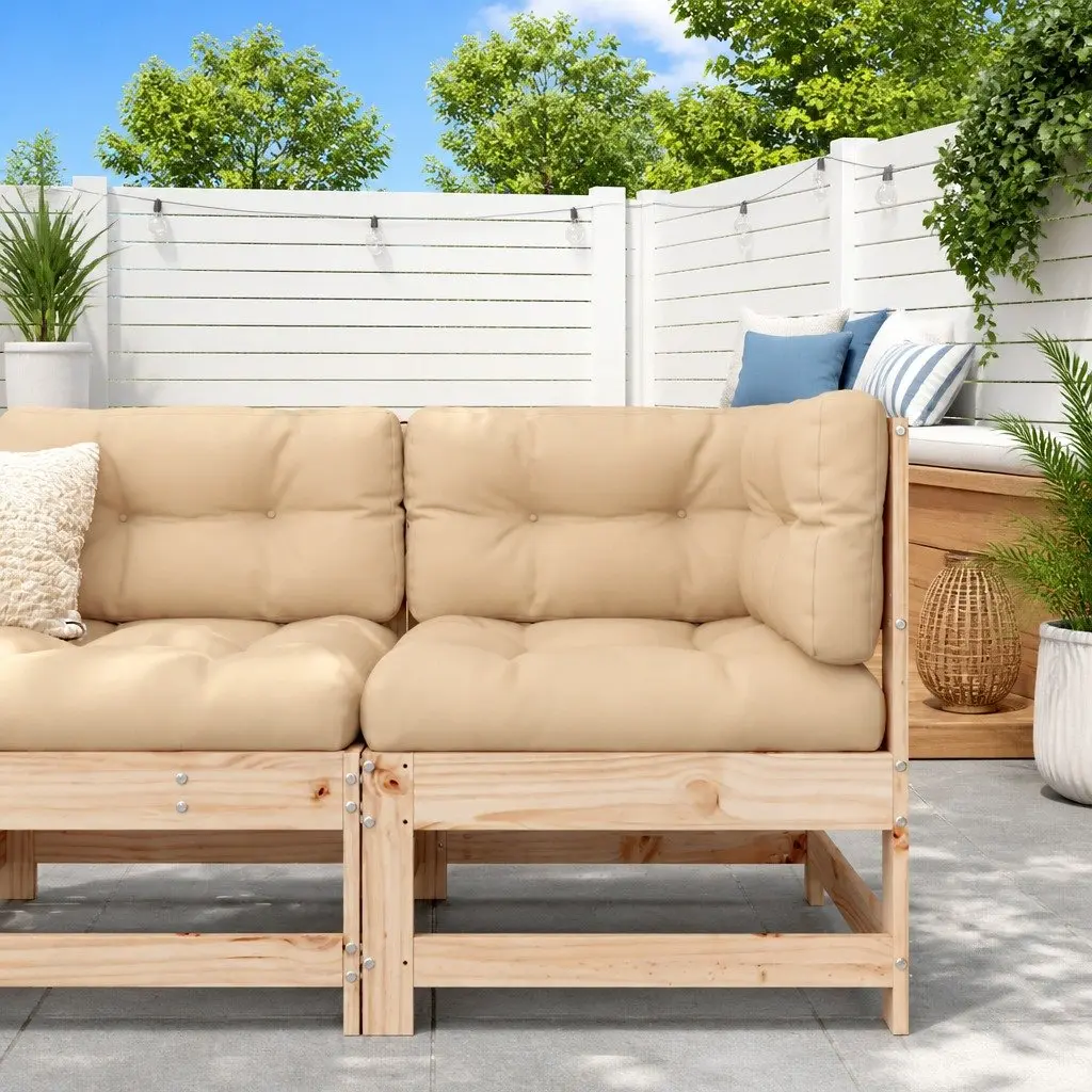 Solid Wood Pine Outdoor Corner Sofa