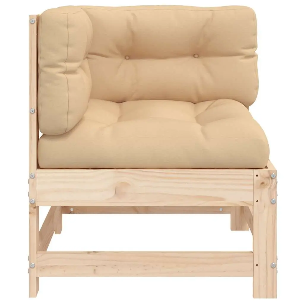 Solid Wood Pine Outdoor Corner Sofa