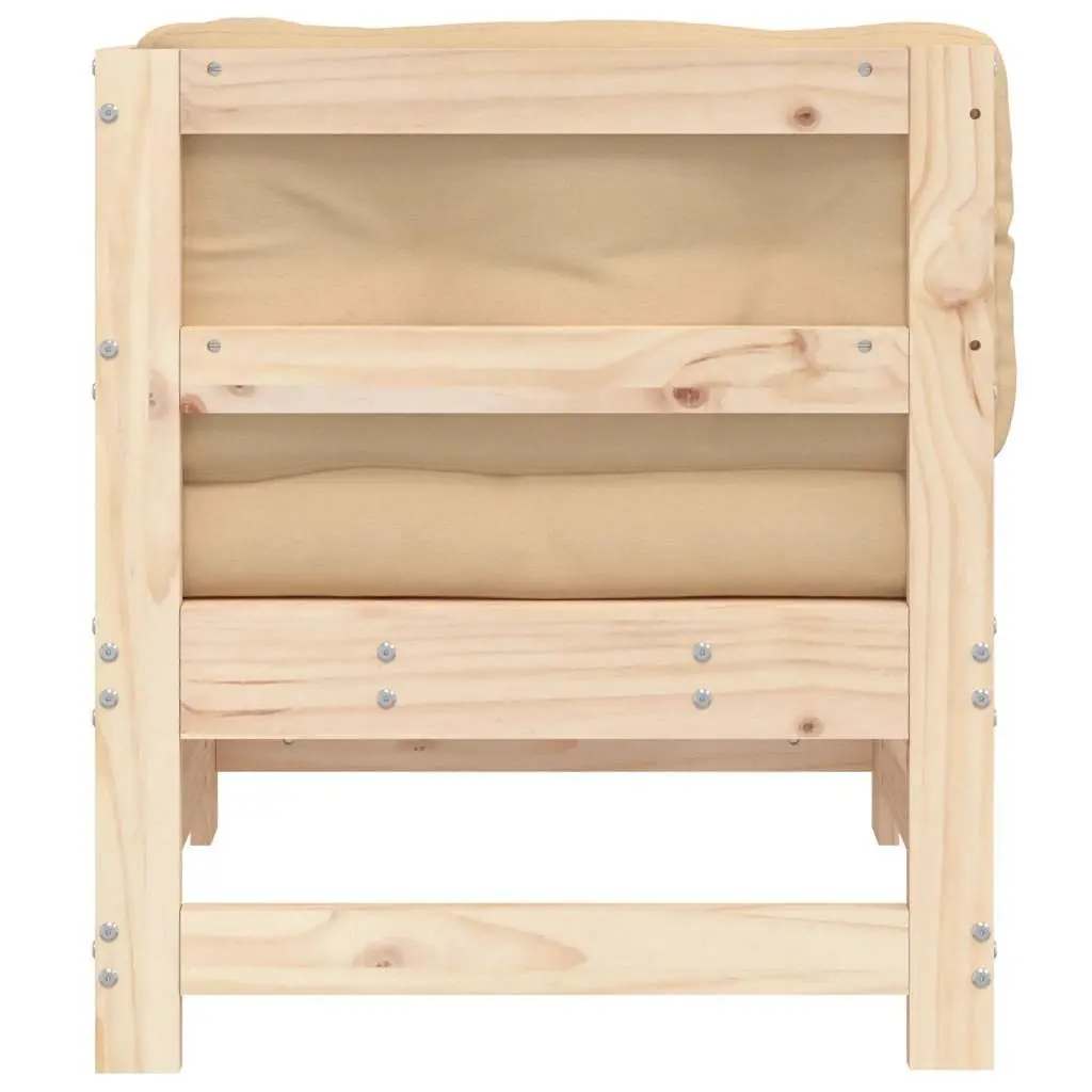 Solid Wood Pine Outdoor Corner Sofa