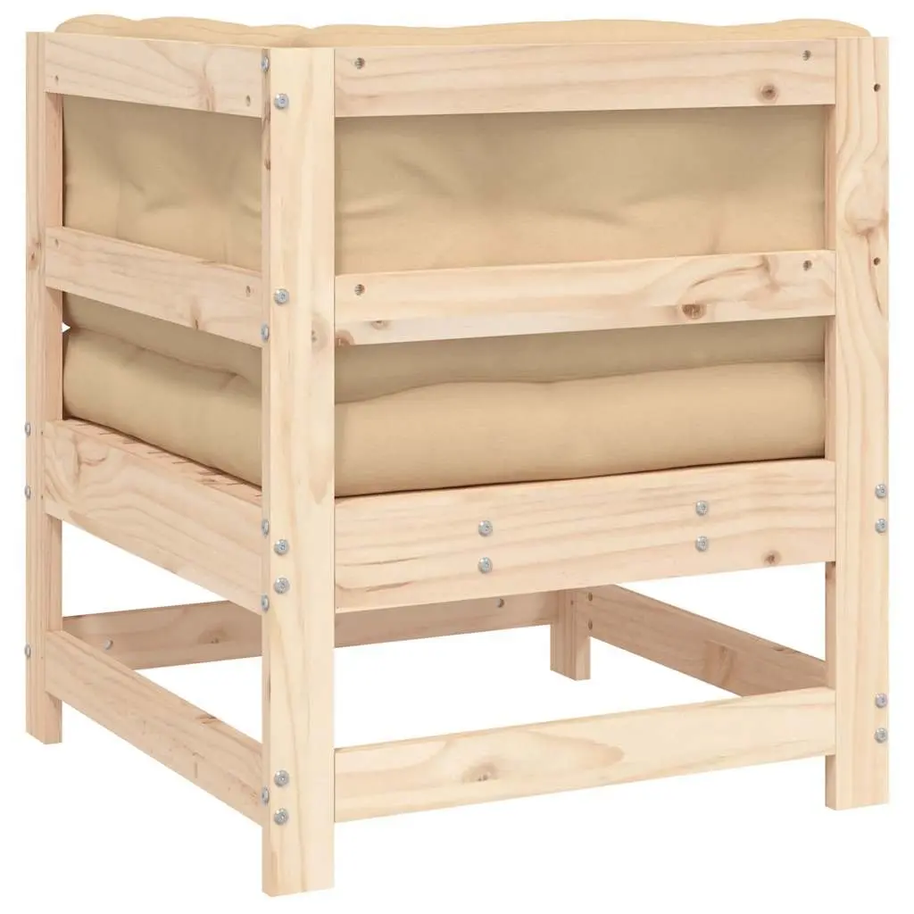 Solid Wood Pine Outdoor Corner Sofa