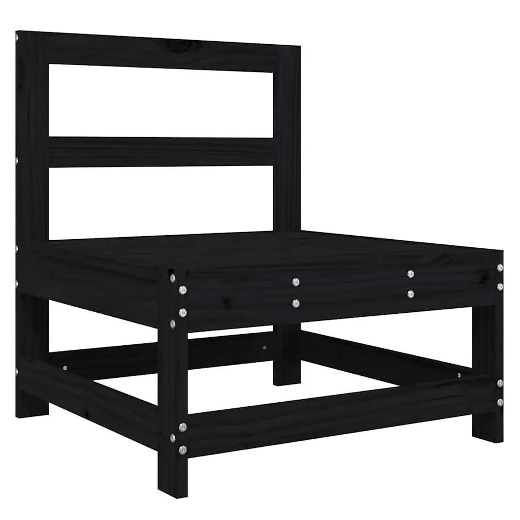 Black Outdoor Middle Sofa Sectional