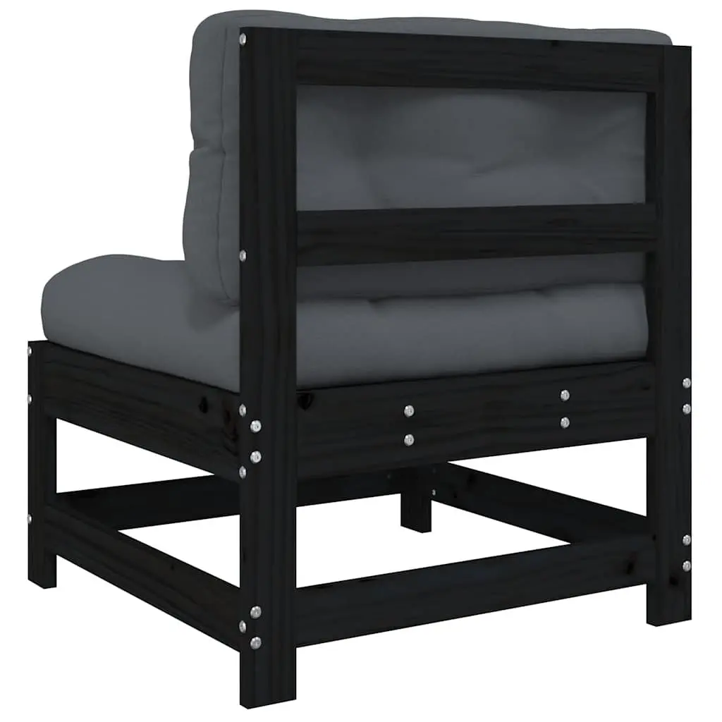 Black Outdoor Middle Sofa Sectional