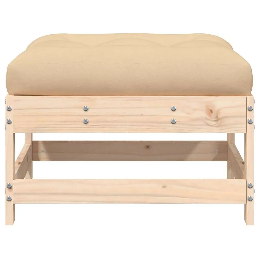 Garden Footstool with Cushion