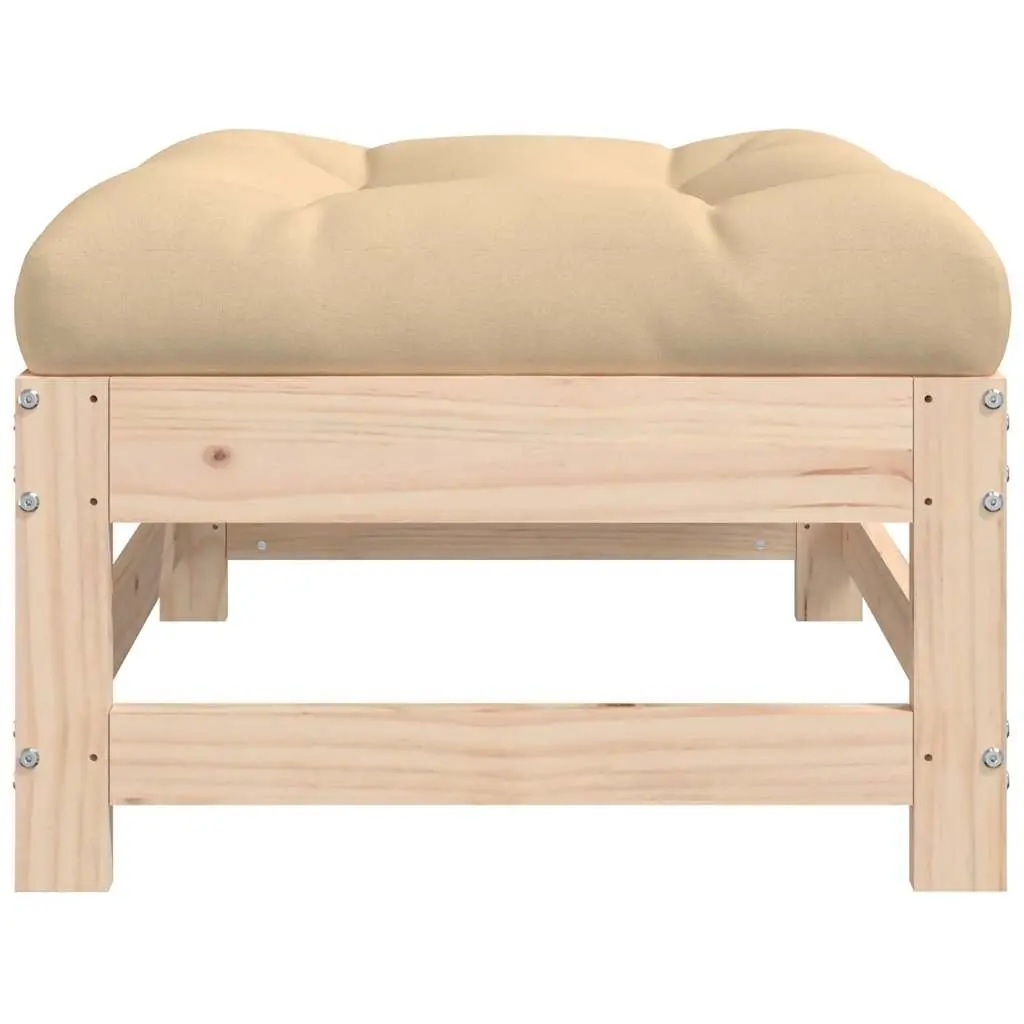 Garden Footstool with Cushion