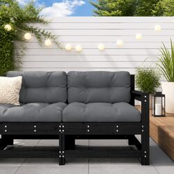 Solid Pine Outdoor Garden Chair with Cushions and Slatted Design
