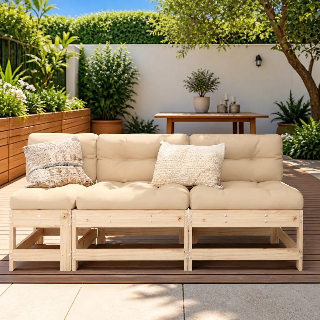 Outdoor Middle Sectional Sofa Set