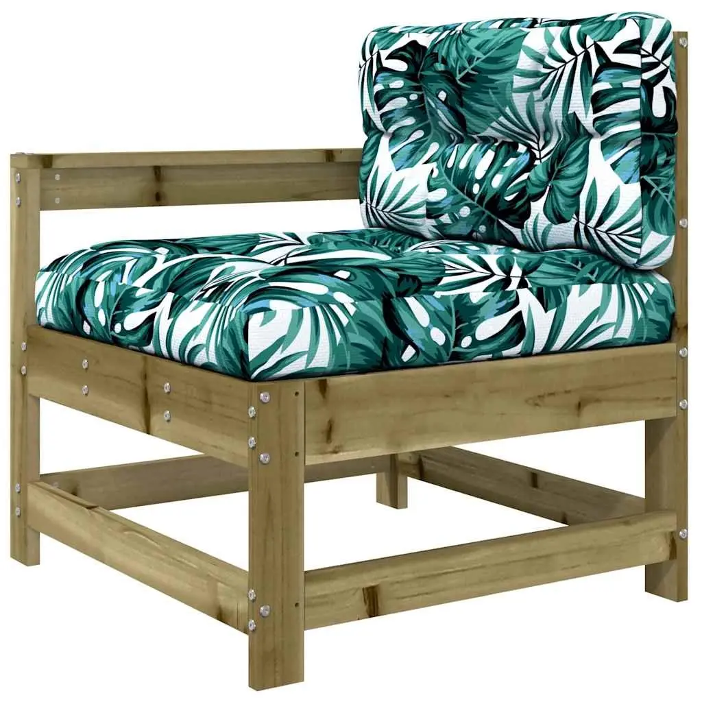 Garden Lounge Set Outdoor Use 3 Piece Sectional Sofa with Cushions Wood