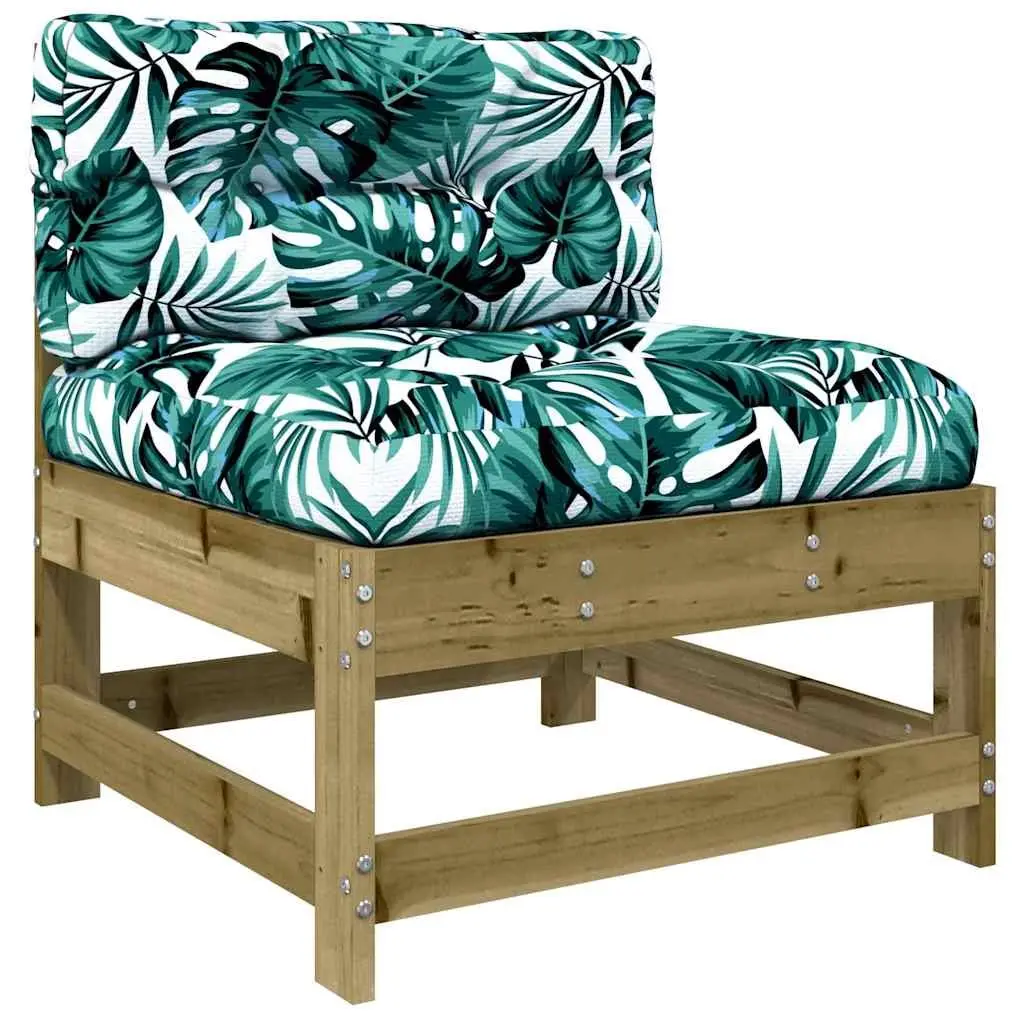 Garden Lounge Set Outdoor Use 3 Piece Sectional Sofa with Cushions Wood