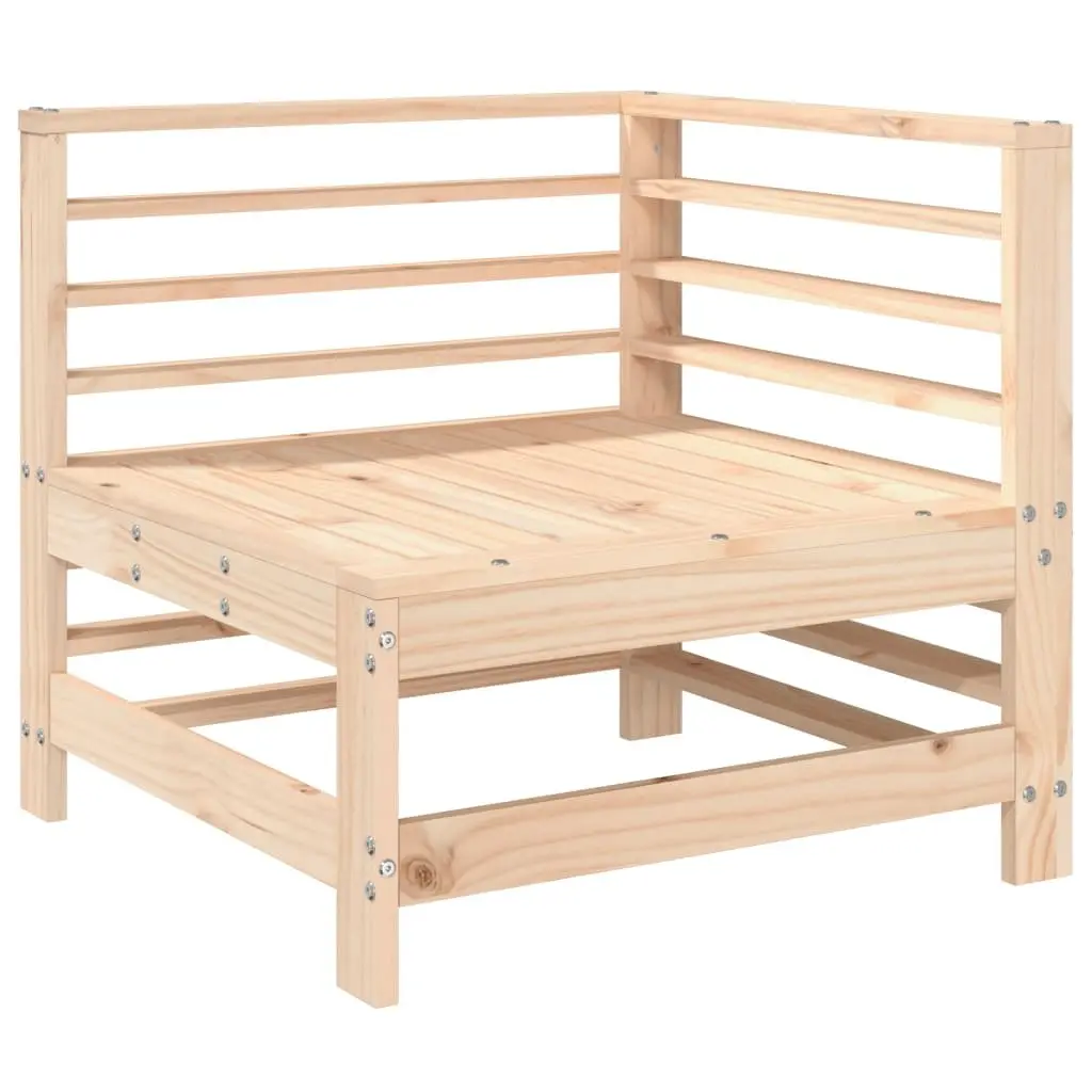3 Piece Pine Wood Garden Sofa Set