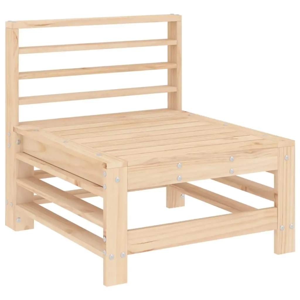 3 Piece Pine Wood Garden Sofa Set