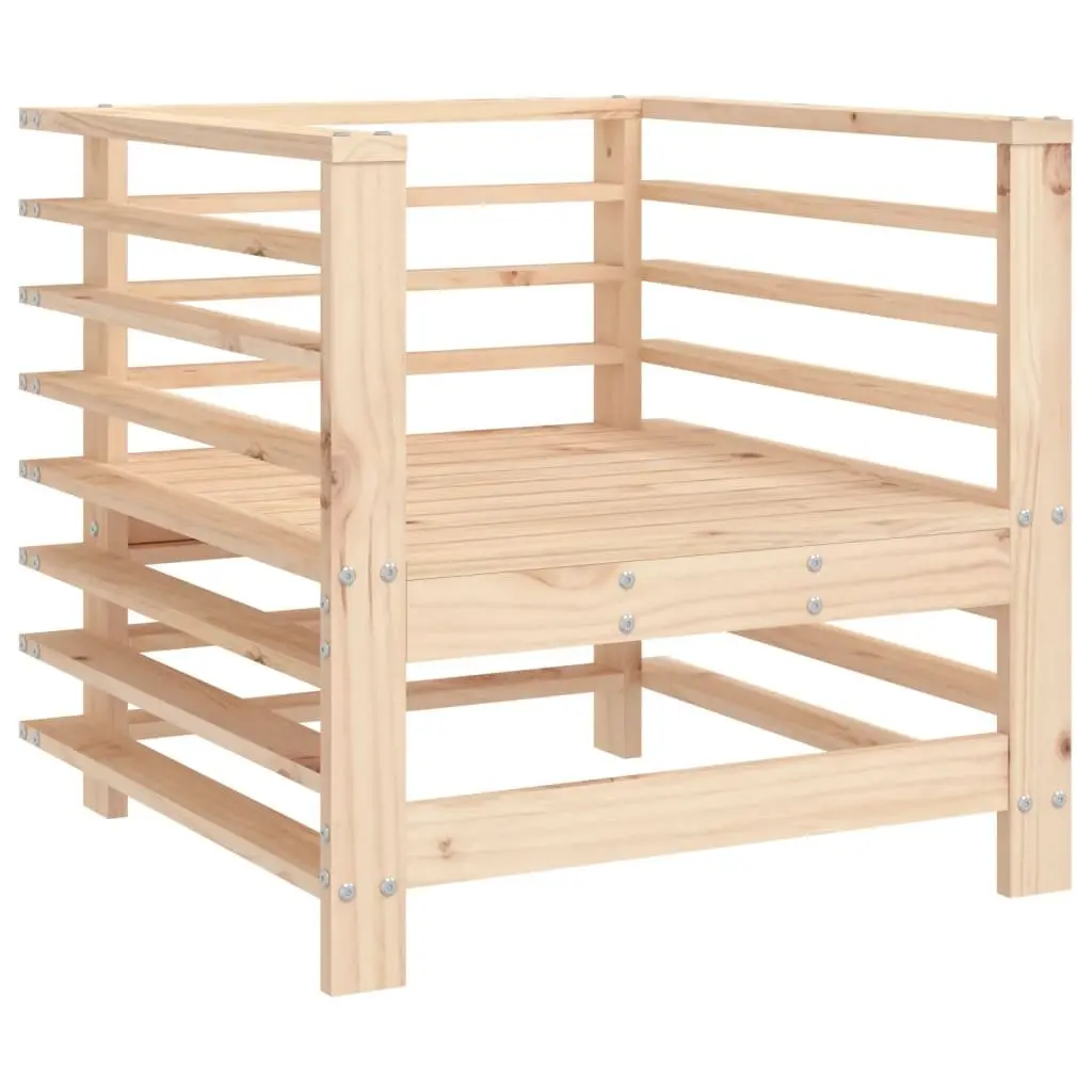 Garden Chairs Outdoor Seating 2 pcs Solid Wood Pine Patio