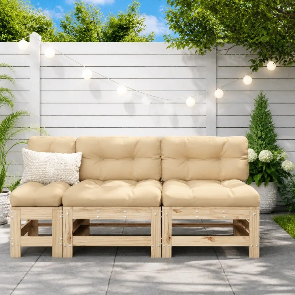 Outdoor 2-Piece Middle Sectional Sofas