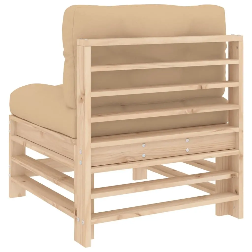 Outdoor 2-Piece Middle Sectional Sofas