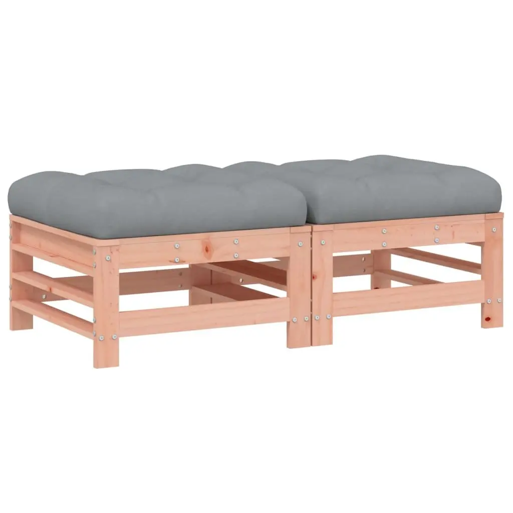 Garden Footstools for Outdoor Use 2 Piece Brown